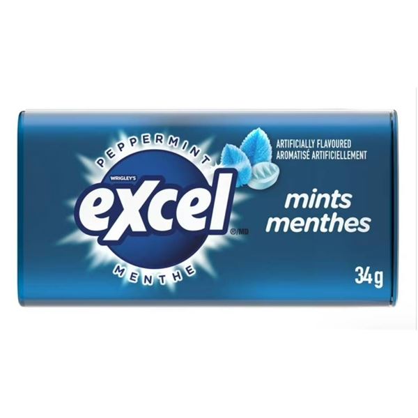 Wrigley’s Excel Peppermint Mints 8 x 34 g Units