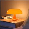 Image 1 : Modern Orange Dome-Shaped Table Lamp With Acrylic Shade
