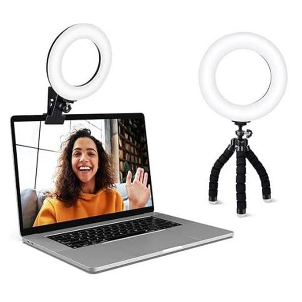 LED Ring Light with Stand X0048P4FVJ for Video Conferencing and Live Streaming