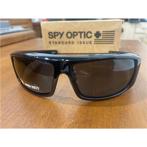 Spy Optic Logan ANSI Z87.1 Sunglasses in Black with Gray-Green Lenses