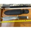 Image 1 : Defender Xtreme Fixed Blade Knife with Sheath and Sawback Edge