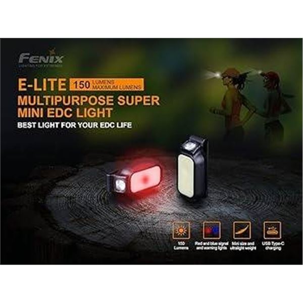 Fenix E-Lite Multipurpose Super Mini Light, 150 Lumens