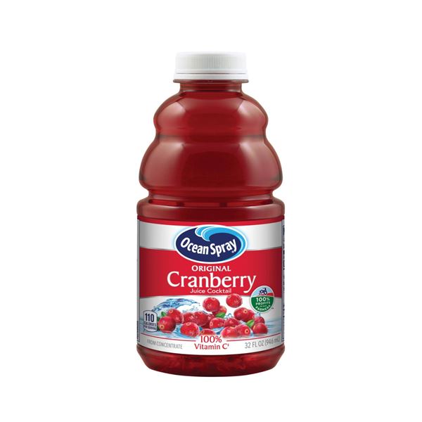 Ocean Spray Cranberry Juice Cocktail, 32-oz Bottles (12-Pack)