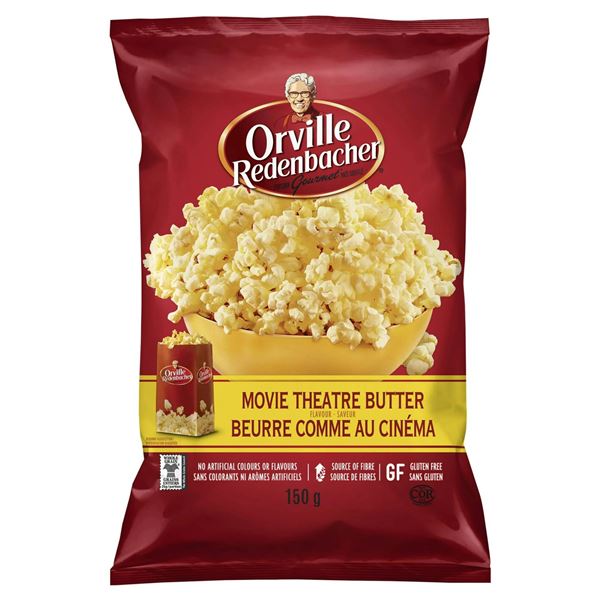 Orville Redenbacher Movie Theatre Butter Popcorn, 12-Pack, 150g Each