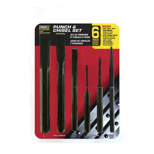 Mibro Punch and Chisel Set, 6 Pieces