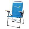 Image 1 : Tommy Bahama Blue Folding Beach Chair with Wood Armrests