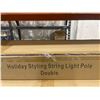 Image 2 : Holiday Styling String Lights Poles 2 Pack for Outdoor Patio,9FT Heavy Duty Metal Black Lighting Sta