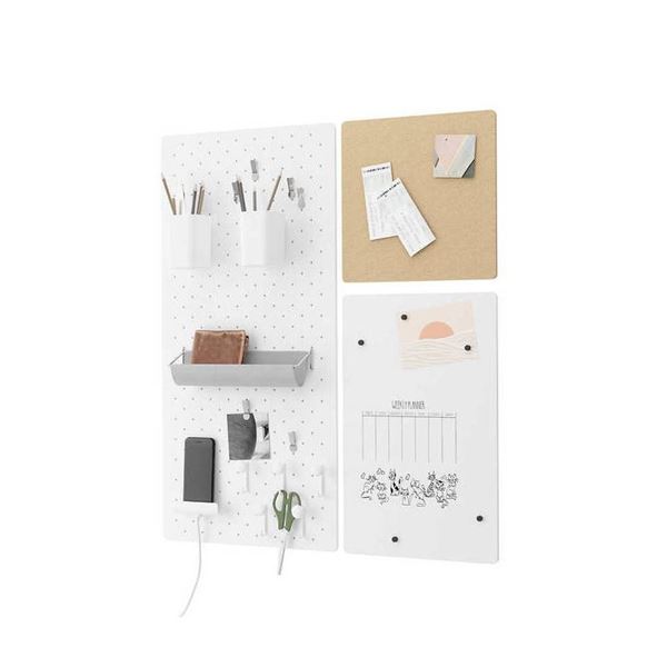 Umbra Peg Message Board with Accessories, White