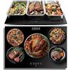 Image 1 : 5 Burner Food Heating Plate