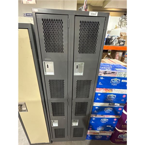 Perfix Metal Locker with Dual Compartments and Ventilation Panels