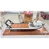 Image 3 : OFFSHORE SUPPLIER VESSEL MODEL SHIP IN DISPLAY CASE WITH INFO PLAQUE