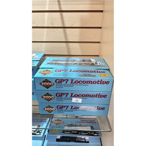 (3) LIFE-LIKE TRAINS 2000 PROTO SERIES GP7 LOCOMOTIVE LIMITED EDITION HO SCALE MODEL TRAINS