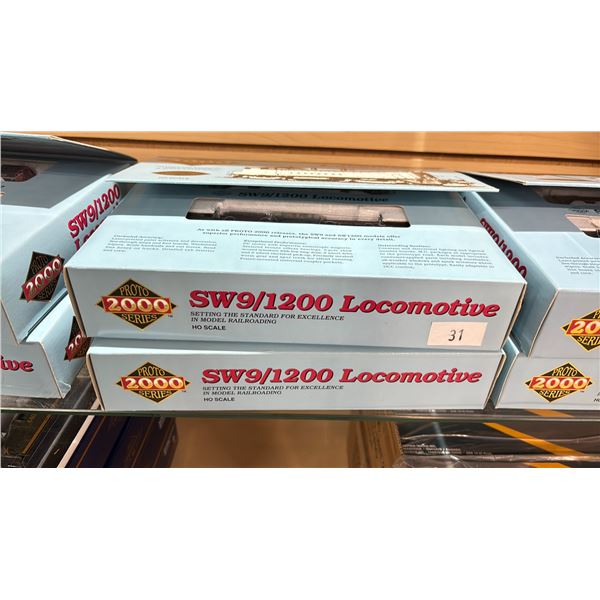 (2) LIFE-LIKE PROTO 2000 SERIES SW9/1200 LOCOMOTIVE HO SCALE MODEL TRAINS #C8854