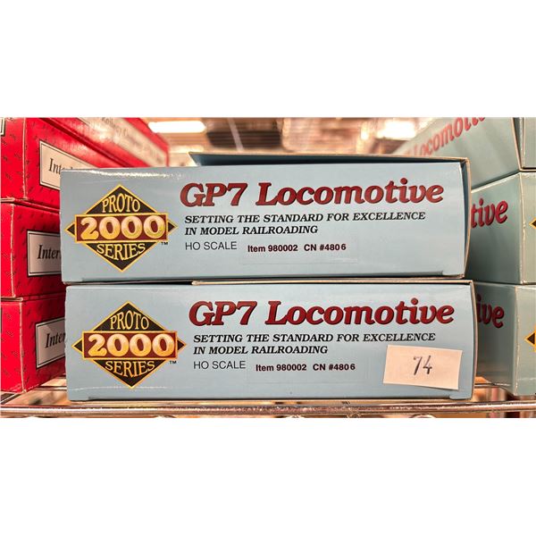 (2) LIFE-LIKE PROTO 2000 SERIES GP7 LOCOMOTIVE LIMITED EDITION HO SCALE MODEL TRAINS