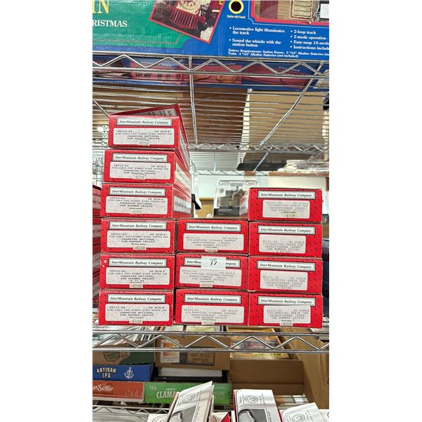 (13) ASSORTED INTERMOUNTAIN RAILWAY COMPANY HO SCALE FULLY ASSEMBLED MODEL RAILROAD CARS INCLUDING;