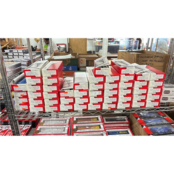 (50) ASSORTED INTERMOUNTAIN RAILWAY COMPANY HO SCALE PLASTIC MODEL KITS INCLUDING; CYLINDRICAL