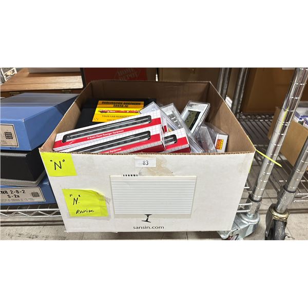BOX OF ASSORTED MODEL TRAINS