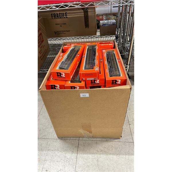 BOX OF ASSORTED RIVAROSSI HO SCALE MODEL TRAINS