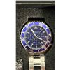Image 2 : MEGALITH MODEL 1 ONE-TONE WATCH WITH SILVER & BLUE FACE