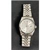 Image 1 : SILVER ONE-TONE ROLEX OYSTER PERPETUAL DATEJUST WATCH W/ DIAMOND MARKERS - *REPLICA*