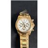 Image 2 : GOLD ONE-TONE ROLEX OYSTER PERPETUAL DAYTONA WHITE FACE WATCH - *REPLICA*