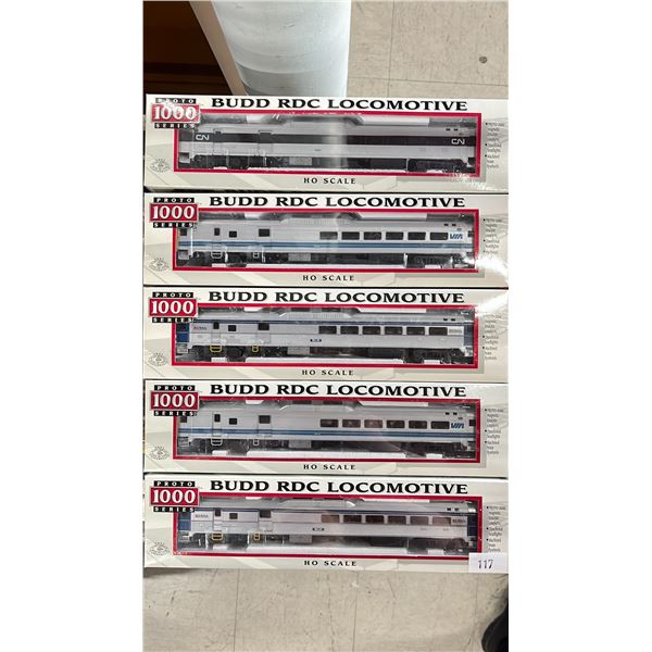 (5) PROTO 1000 SERIES BUDD RDC LOCOMOTIVE HO SCALE MODEL TRAINS