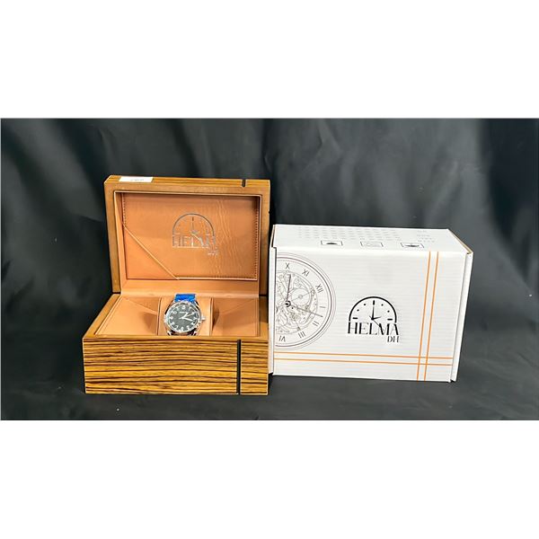 HELMA DH WATCH WITH STAINLESS STEEL CASE & BAND IN BOX: 3ATM WATER RESISTANT