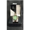Image 2 : MEN-S ERNEST FERDINAND WATCH WITH GLOBAL DIAL & STAINLESS STEEL BAND IN BOX: 3ATM WATER RESISTANT