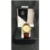 Image 2 : MEN'S ERNEST FERDINAND DAY/DATE WATCH WITH LEATHER STRAP IN BOX: 3ATM WATER RESISTANT