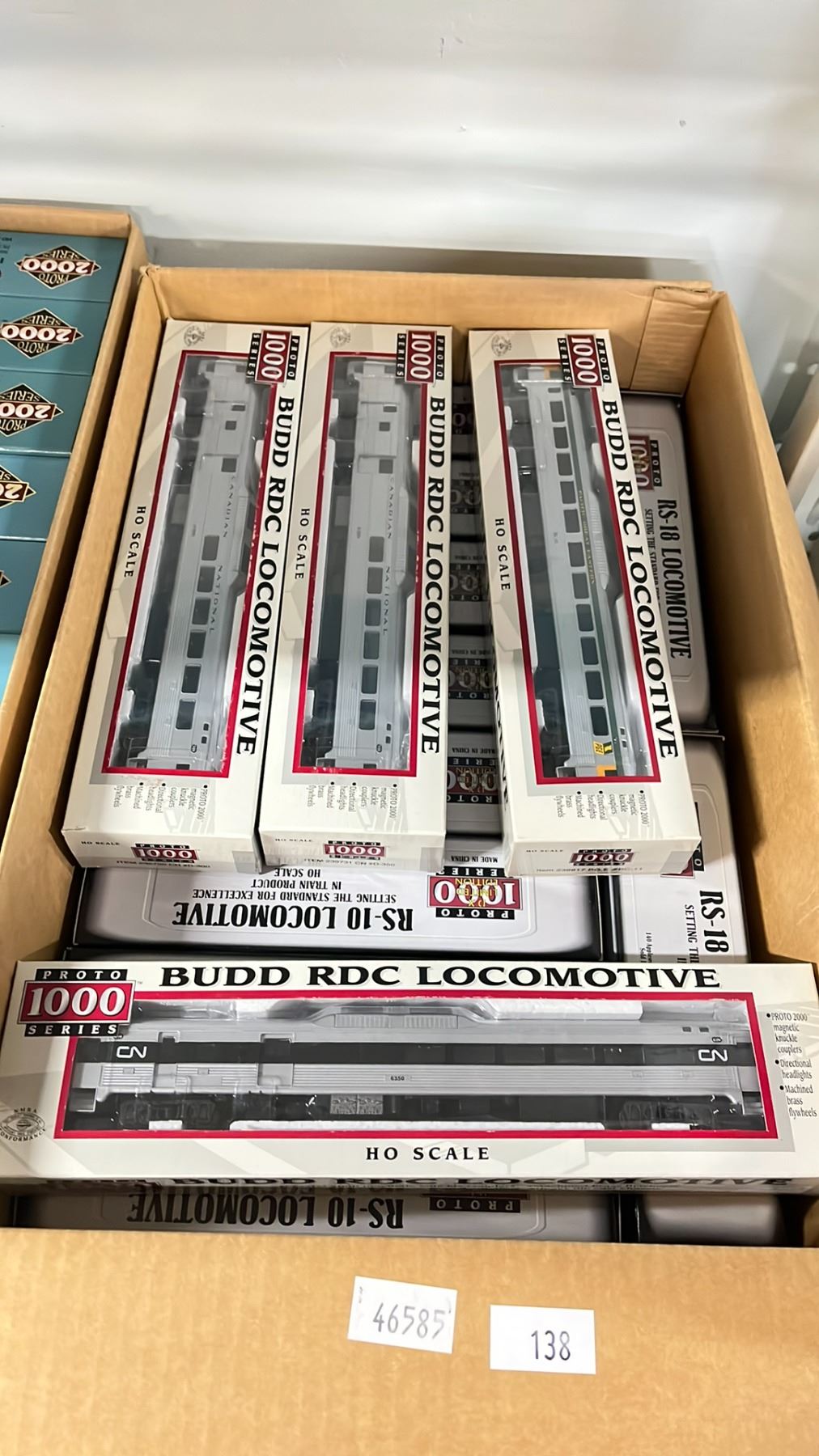 BOX OF ASSORTED PROTO 1000 SERIES BUDD RDC LOCOMOTIVE HO SCALE MODEL ...
