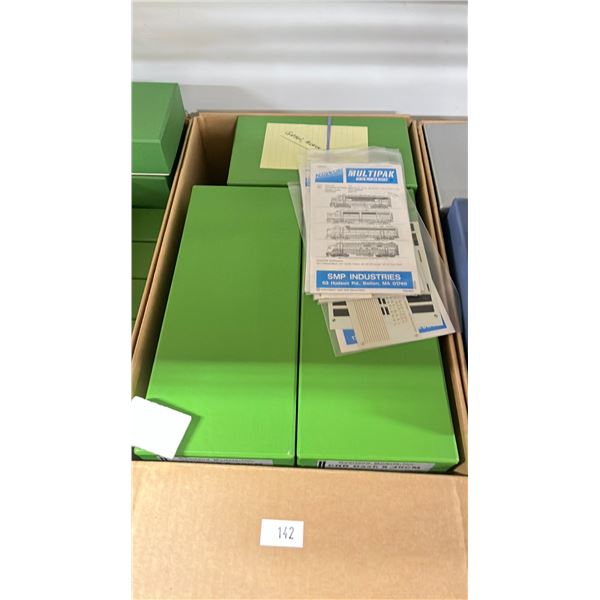 BOX OF ASSORTED OVERLAND MODELS HO SCALE TRAINS