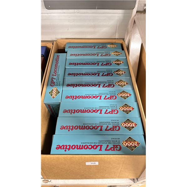 BOX OF ASSORTED LIMITED EDITION PROTO 2000 SERIES GP7 LOCOMOTIVE HO SCALE MODEL TRAINS