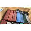 Image 9 : BOX OF ASSORTED UNBOXED HO SCALE MODEL TRAINS & BOX OF JUNECO SCALE MODELS CUT STONE