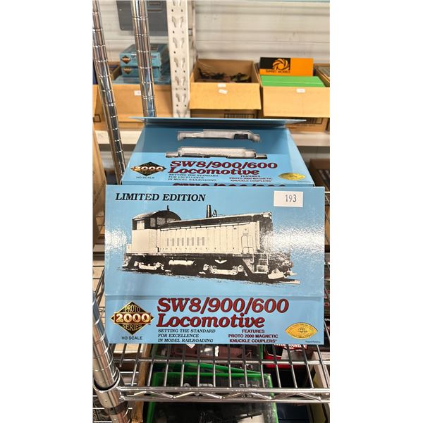 FOUR ASSORTED PROTO 2000 SERIES LIMITED EDITION SW8/900/600 LOCOMOTIVE HO SCALE MODEL TRAINS