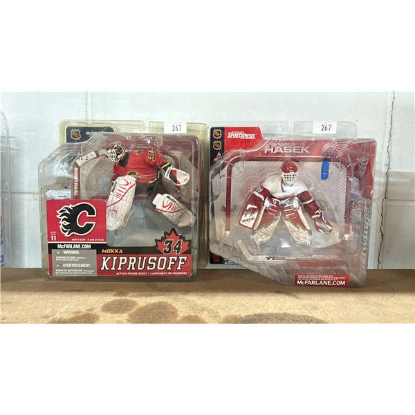 NHL ACTION FIGURES - MIKKA KIPRUSOFF & DOMINIK HASEK