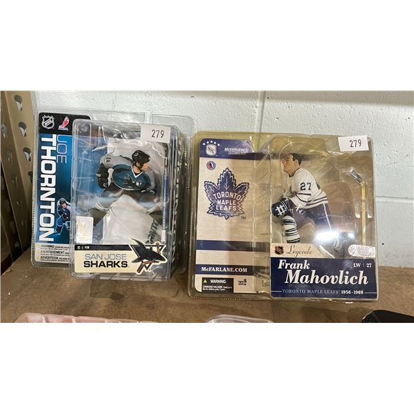 NHL ACTION FIGURES - JOE THORNTON & FRANK MAHOVLICH