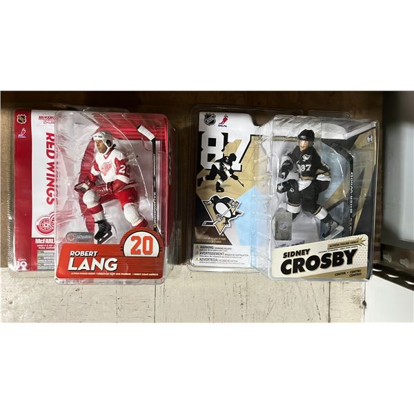 NHL ACTION FIGURES - ROBERT LANG & SIDNEY CROSBY