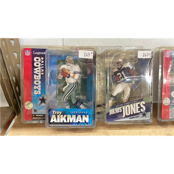 NFL ACTION FIGURES - JULIUS JONES & TROY AIKMAN