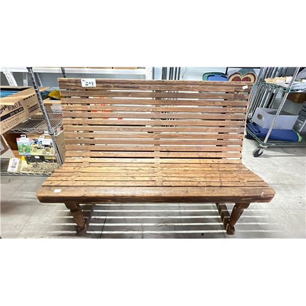 WOODEN BENCH - APPROX. 57"W X 28"D X 38"H