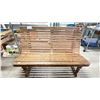 Image 1 : WOODEN BENCH - APPROX. 57"W X 28"D X 38"H