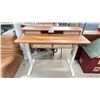 Image 1 : HEIGHT ADJUSTABLE DESK WITH FOUR STORAGE SECTIONS *TESTED WORKING*