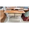 Image 3 : HEIGHT ADJUSTABLE DESK WITH FOUR STORAGE SECTIONS *TESTED WORKING*