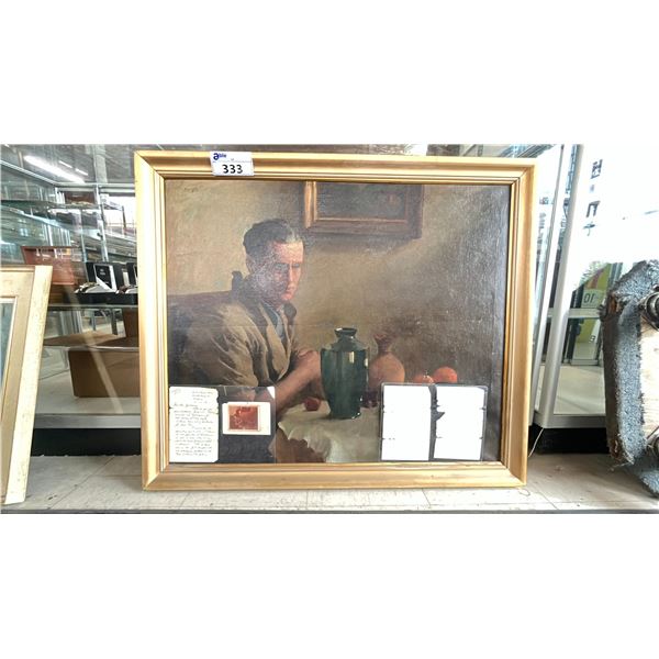 VINTAGE FRAMED OIL PAINTING BY DARYIC
