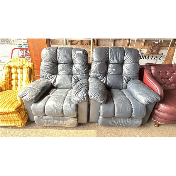TWO LEATHER CHAIRS