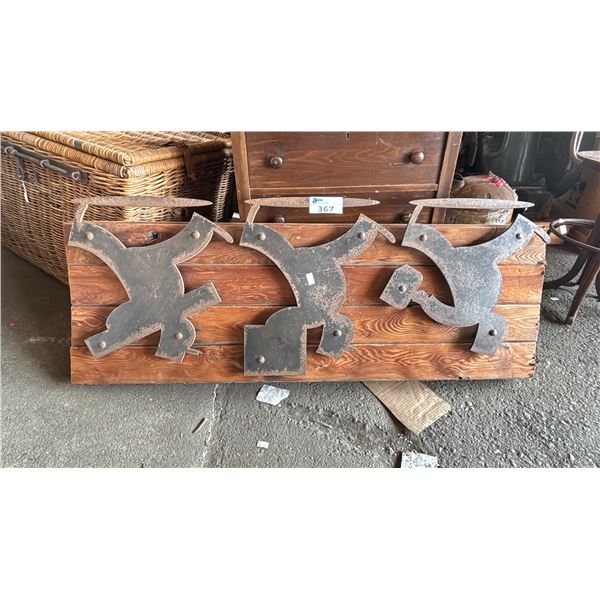 WOODEN DECORATIVE PANEL - APPROX. 63"W