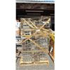 Image 1 : PALLET OF ANTIQUE GLASS RACKS, GLASS MILK JARS, WOODEN CRATES, METAL TOOL CHEST & MORE *MUST TAKE