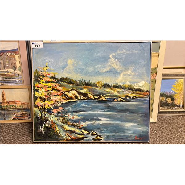 FRAMED 1977 PAINTING BY V. PETROVICH