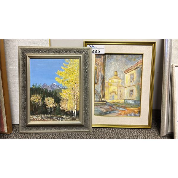 (2) FRAMED SIGNED PAINTINGS: 1 BY R.B. ZEKAN & 1 UNKNOWN