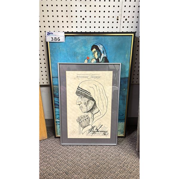 FRAMED PAINTING & FRAMED PEN & INK
