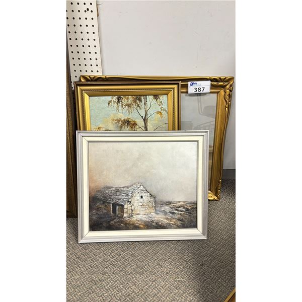 5 ASSORTED FRAMED FRAMED PAINTINGS